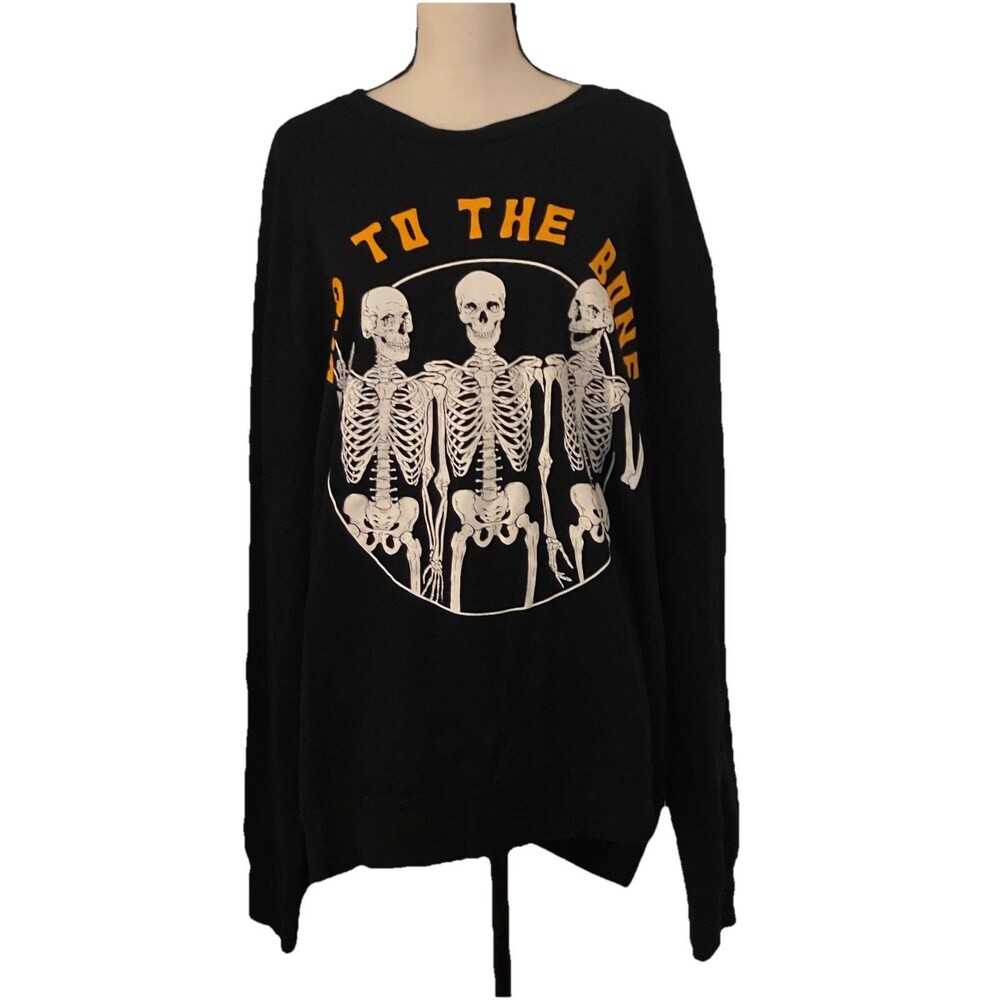 MAD Engine Black Bad To The Bone Skeleton Sweatshirt 3XL